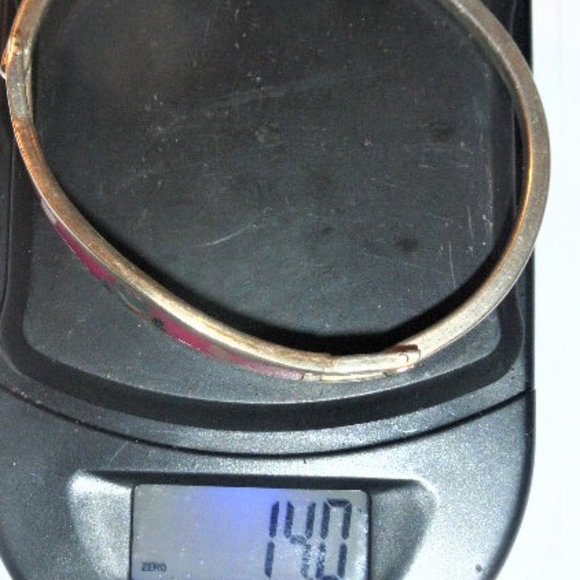 14gr Vintage Alpaca Mexico .925 STERLING BRACELET Silver Bracelet Bangle - Picture 8 of 8